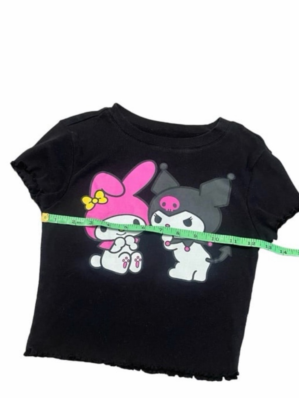 Sanrio My Melody Kuromi 2 Piece Set Crop Top & Skirt Pink Strawberry XS - Picture 5 of 6